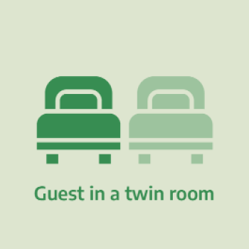 Guest in a twin double room Hotel Bucegi Guest in a twin double room Hotel Bucegi